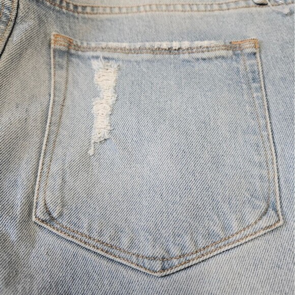 NWT Good American Good Boy Straight Leg Jeans Split Leg Light Denim Women's 10 - Picture 9 of 10